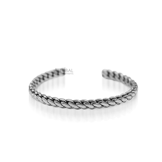 925 sterling silver handmade amazing stylish adjustable cuff kada bracelet, wrist jewelry for boy's and girl's, best gifting cuff112