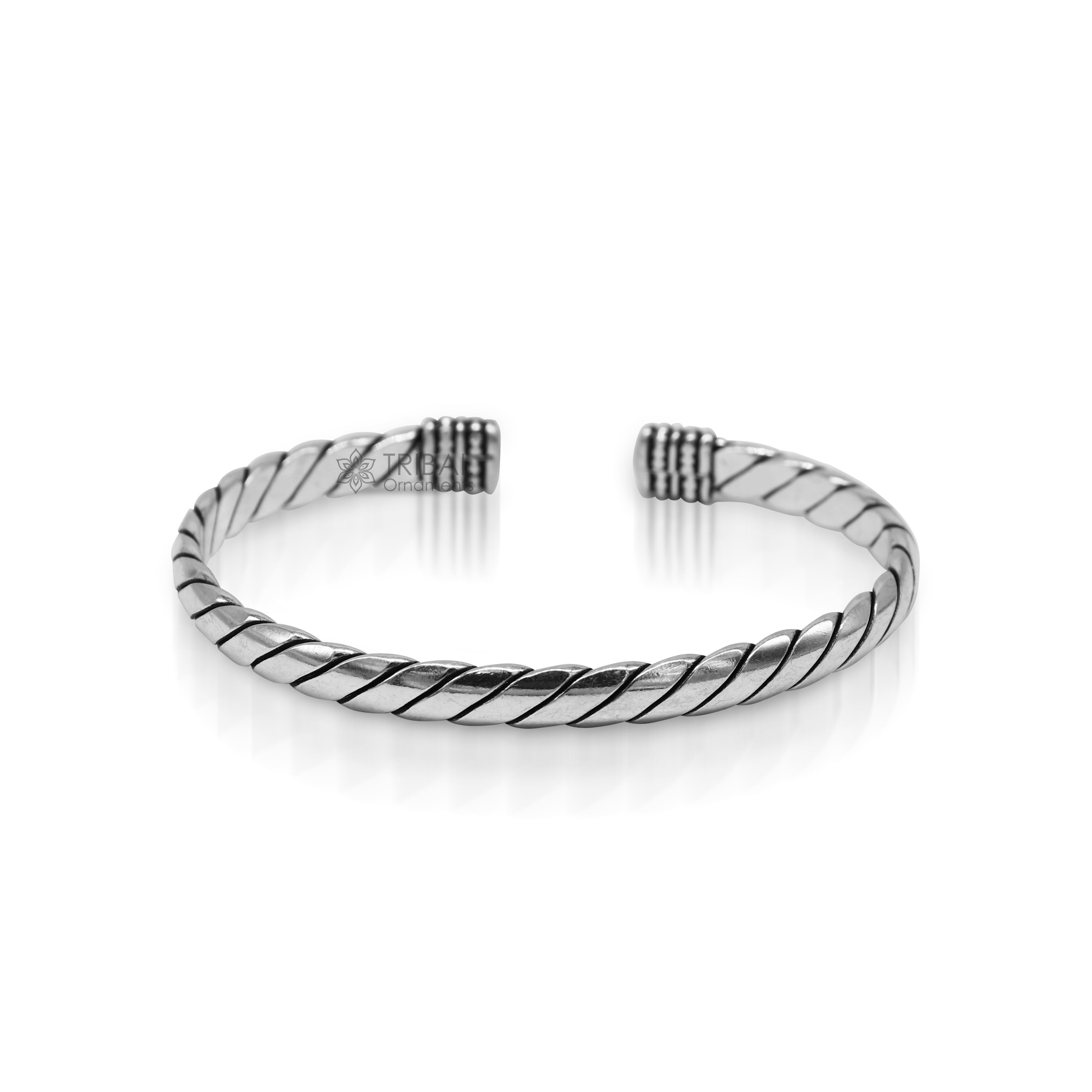 925 Sterling Sterling Vintage Braiding Design Cuff on sale Bracelet 6.5