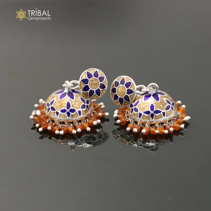925 sterling silver colorful enamel work earring Jhumka er291
