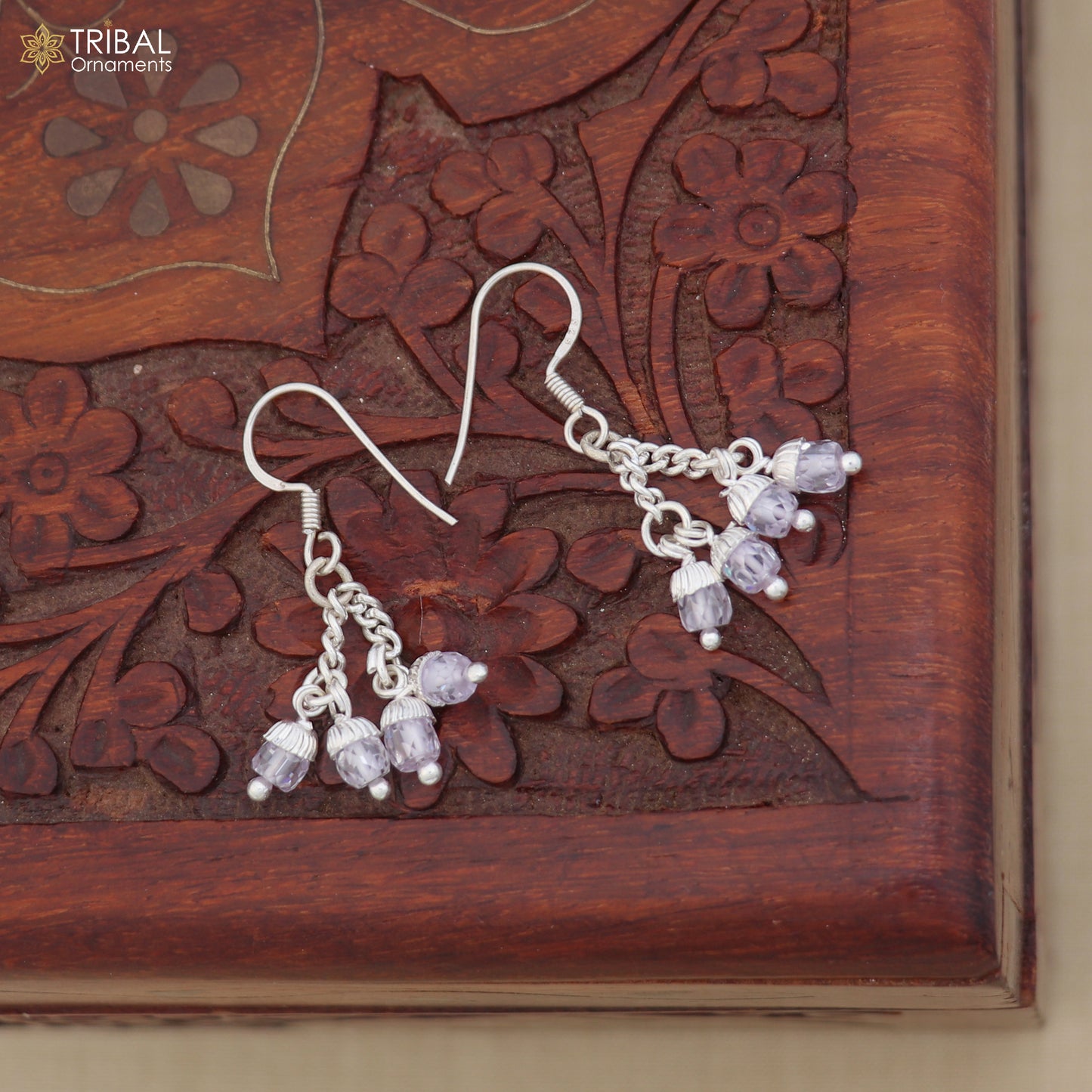 925 sterling silver stylish jumka earrings jewelry er262 - TRIBAL ORNAMENTS