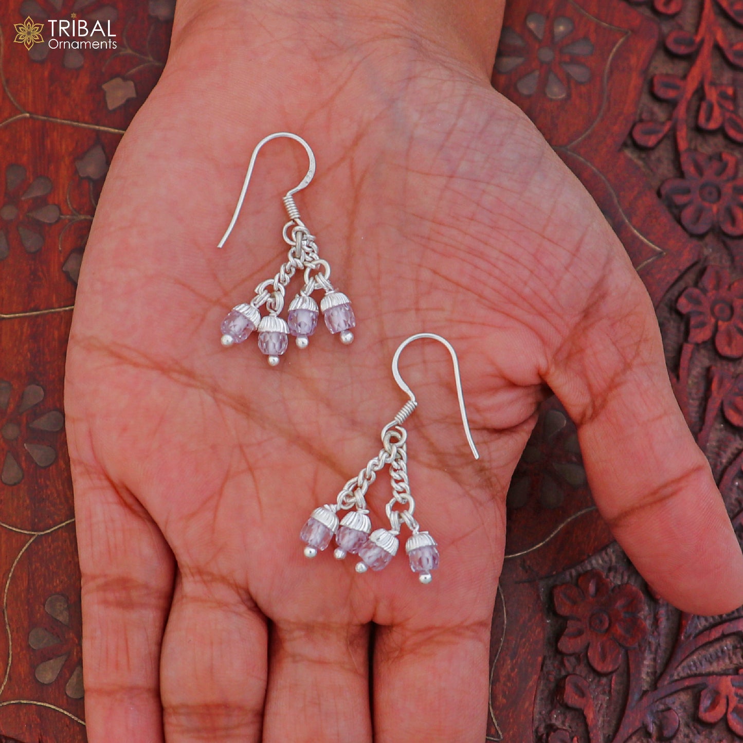 925 sterling silver stylish jumka earrings jewelry er262 - TRIBAL ORNAMENTS