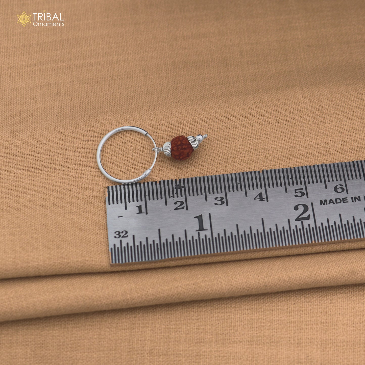 925 sterling silver rudraksha design bali hoops earrings tribal ethnic jewelry er349