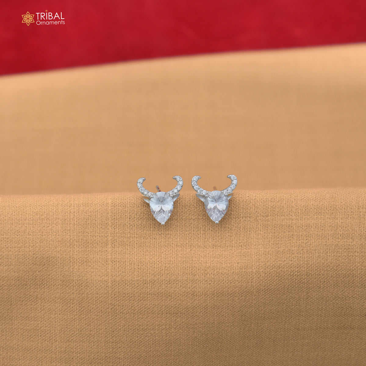 925 sterling silver round shape cz stone stud earring jewelry er373