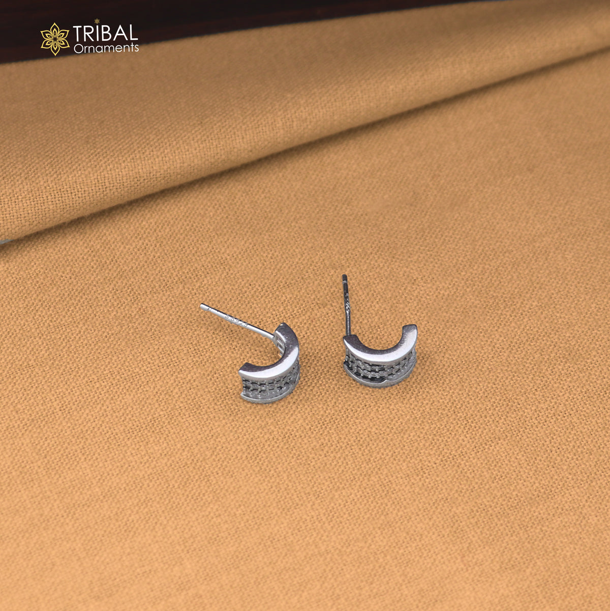 925 sterling silver stylish design cz stone stud earring jewelry er375