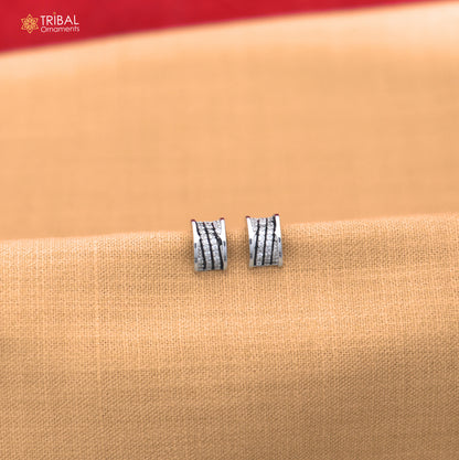 925 sterling silver stylish design cz stone stud earring jewelry er375