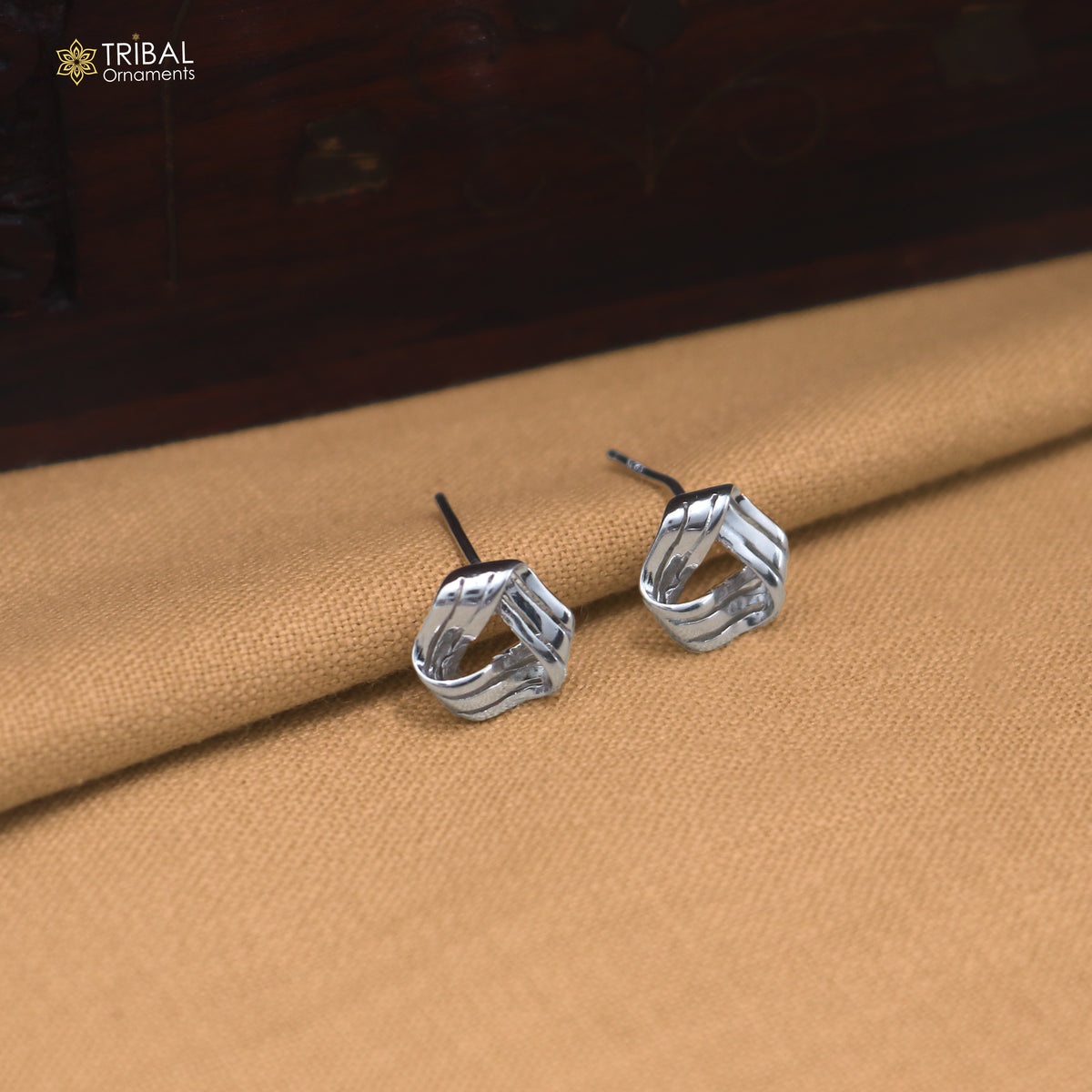 925 sterling silver flower design stud earring jewelry er379