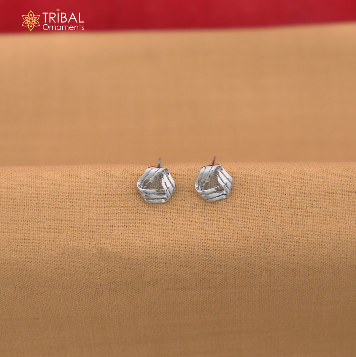 925 sterling silver flower design stud earring jewelry er379