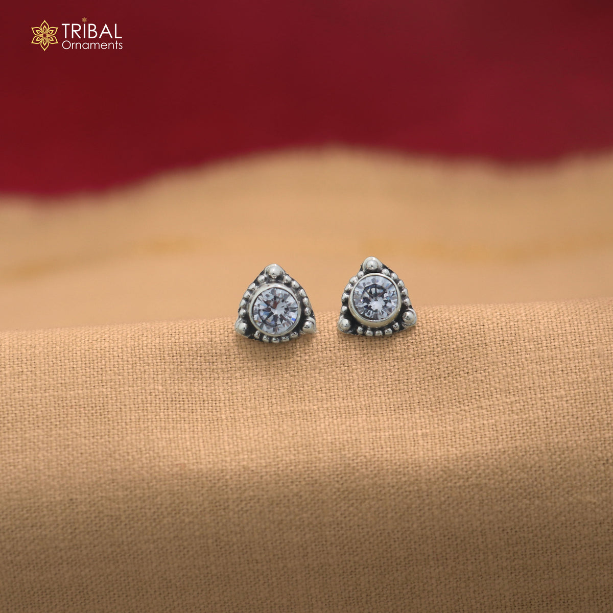 925 sterling silver diamond stone stud earring best jewelry er393