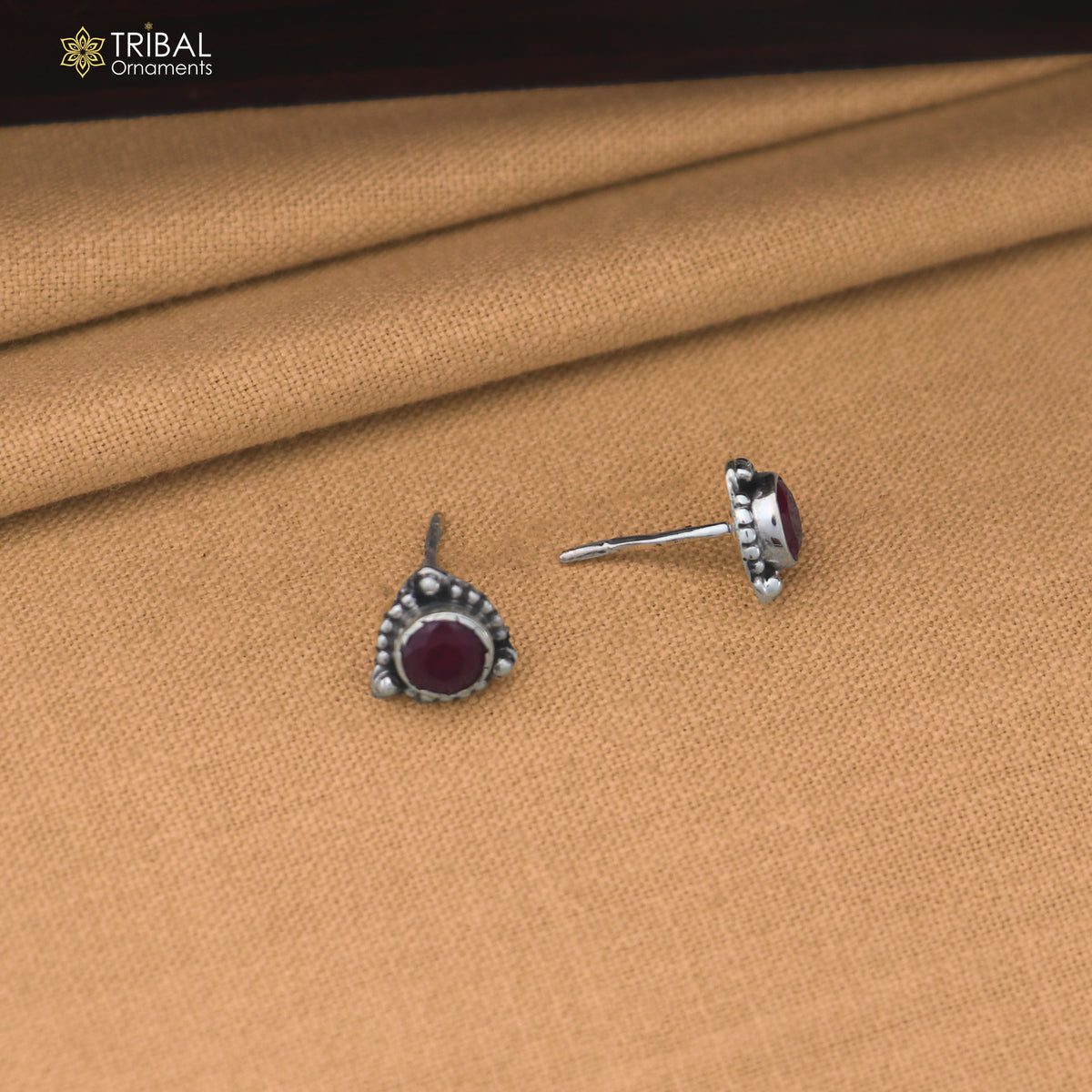 925 sterling silver pink stone stud earring best jewelry er398