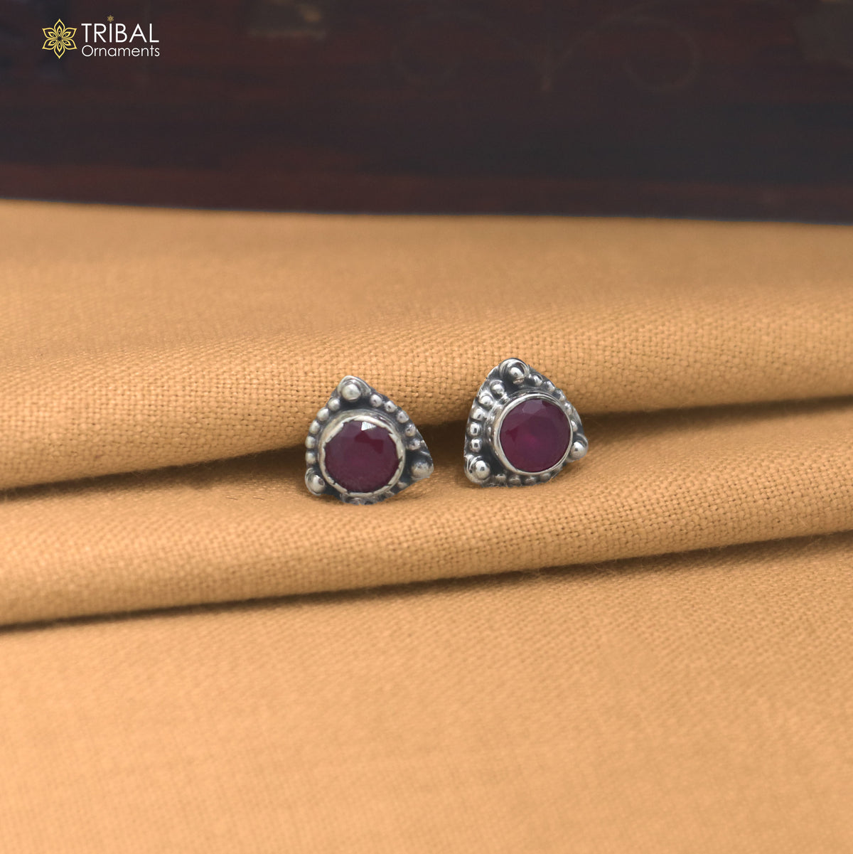 925 sterling silver pink stone stud earring best jewelry er398