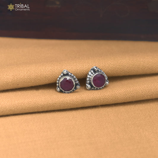 925 sterling silver pink stone stud earring best jewelry er398