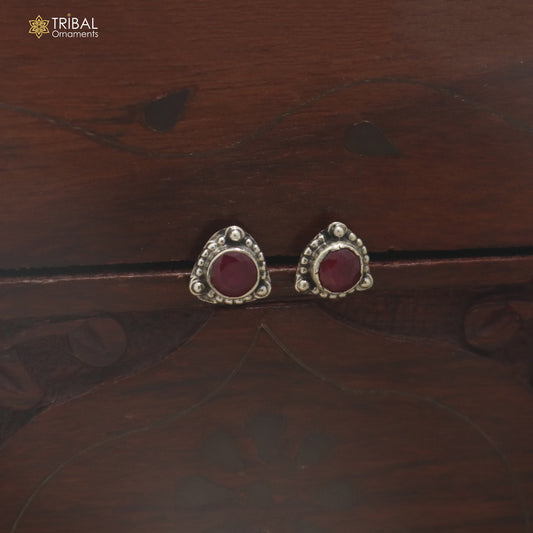 925 sterling silver pink stone stud earring best jewelry er398