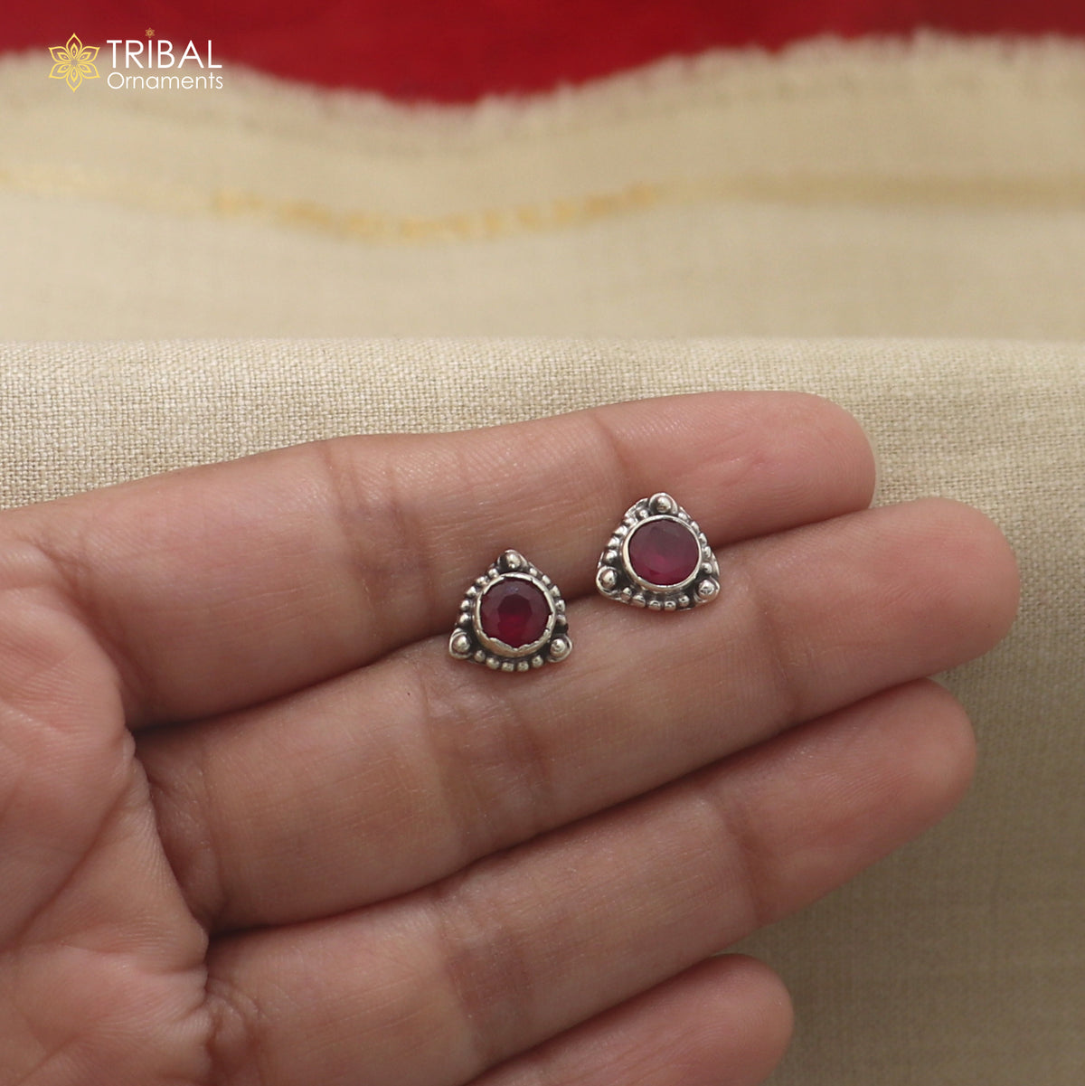 925 sterling silver pink stone stud earring best jewelry er398
