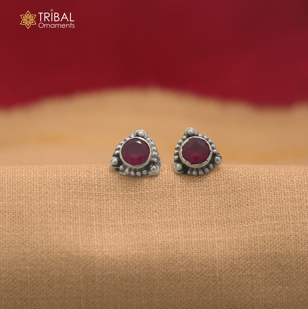 925 sterling silver pink stone stud earring best jewelry er398