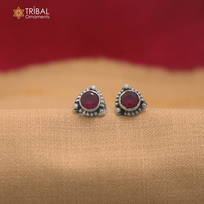 925 sterling silver pink stone stud earring best jewelry er398