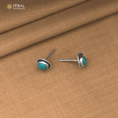 925 sterling silver turquoise stone stud earring best jewelry er400