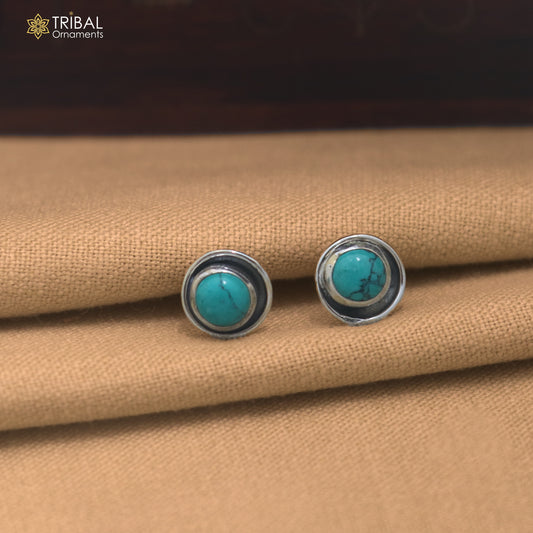 925 sterling silver turquoise stone stud earring best jewelry er400