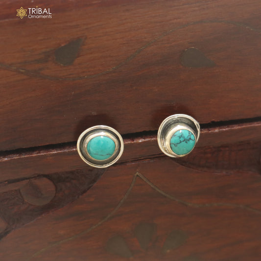 925 sterling silver turquoise stone stud earring best jewelry er400