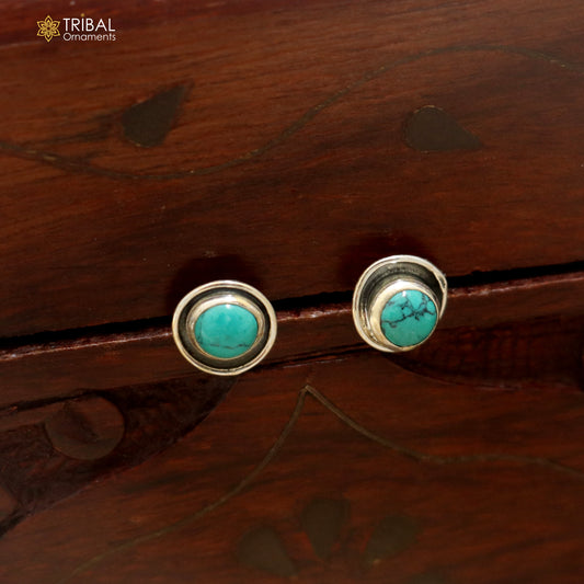 925 sterling silver turquoise stone stud earring best jewelry er400