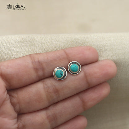 925 sterling silver turquoise stone stud earring best jewelry er400