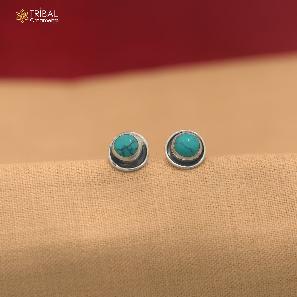 925 sterling silver turquoise stone stud earring best jewelry er400