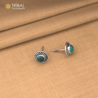 925 sterling silver turquoise stone stud earring best jewelry er403