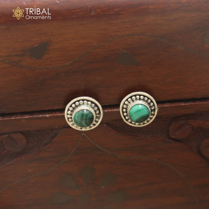925 sterling silver turquoise stone stud earring best jewelry er403