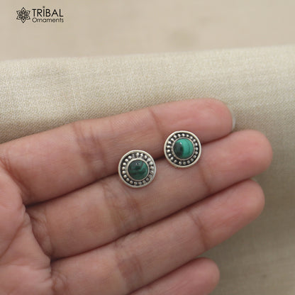 925 sterling silver turquoise stone stud earring best jewelry er403