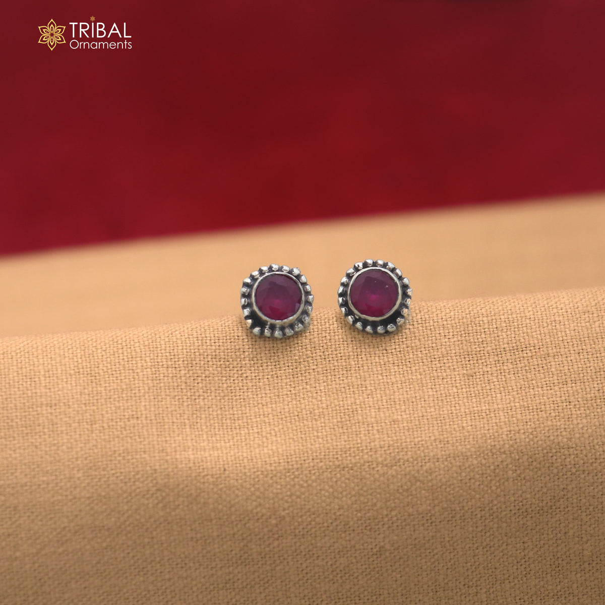 925 sterling silver pink stone stud earring best jewelry er408