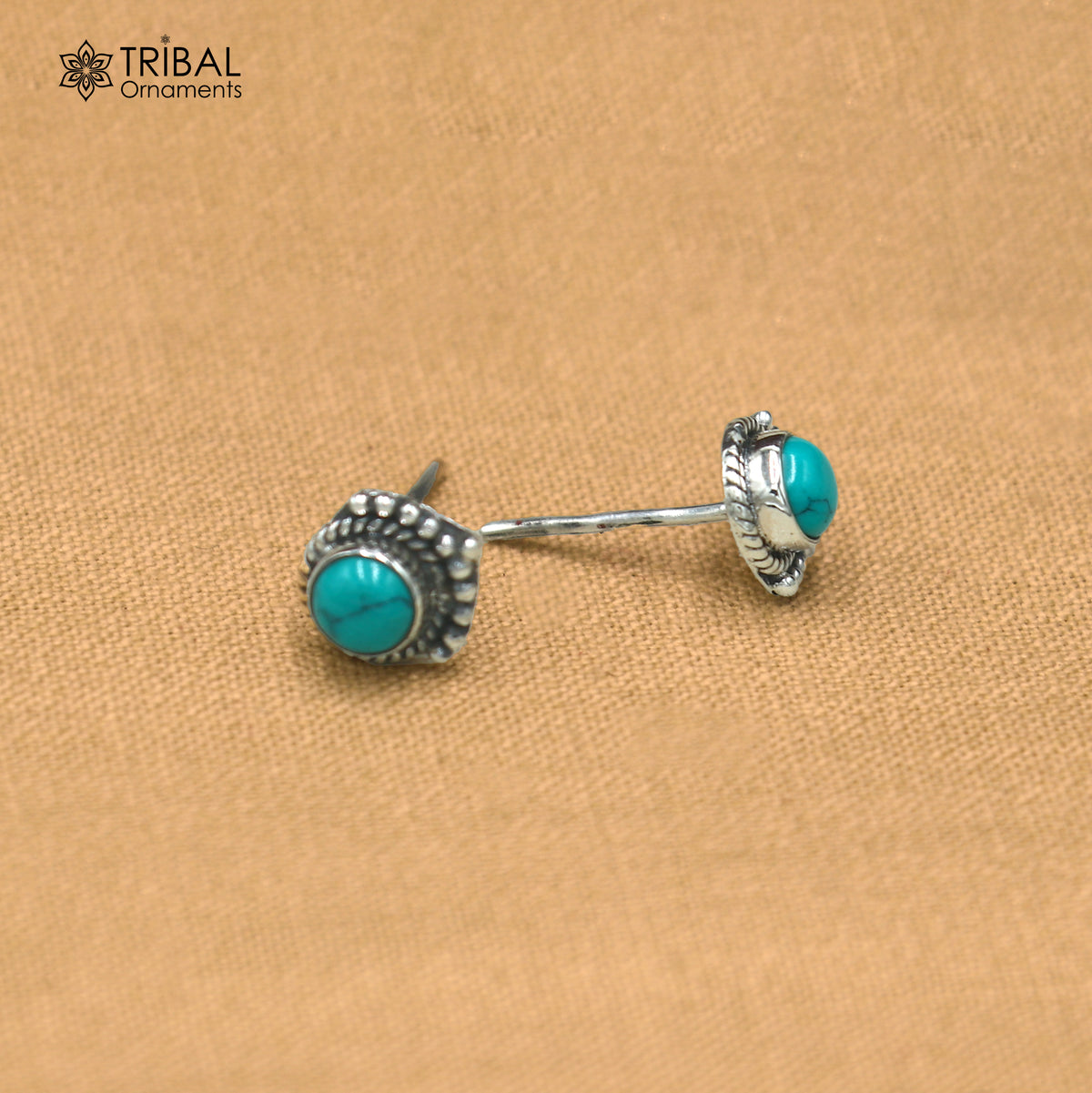 925 sterling silver turquoise stone stud earring best jewelry er415