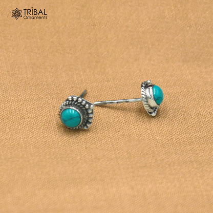 925 sterling silver turquoise stone stud earring best jewelry er415