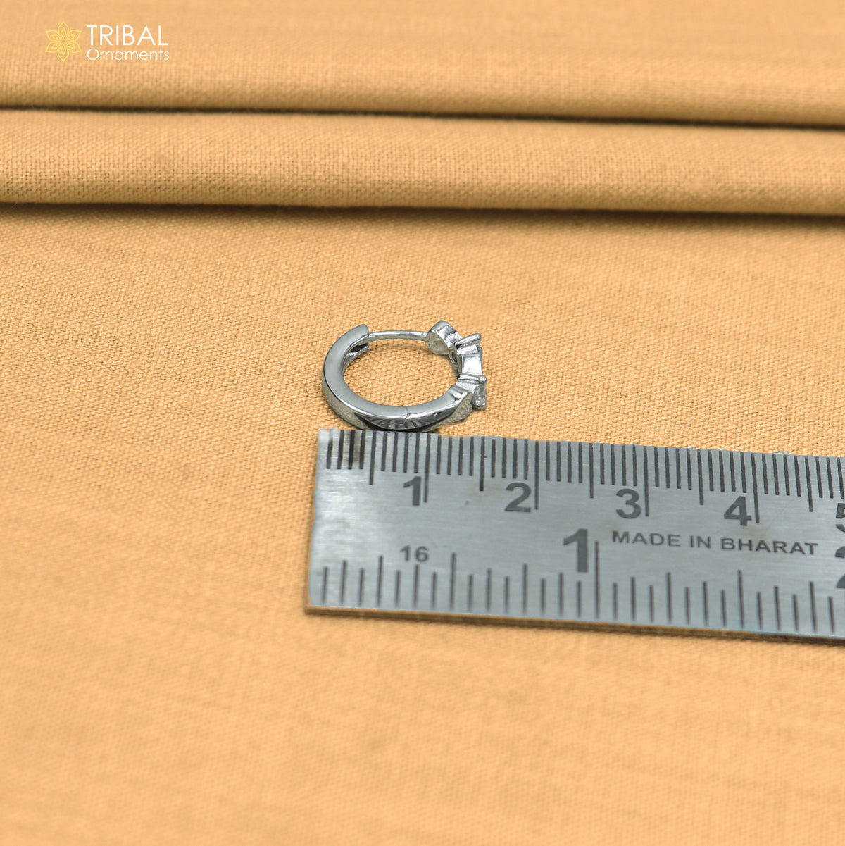 925 sterling silver heart shape zircon stone hoop earring er421
