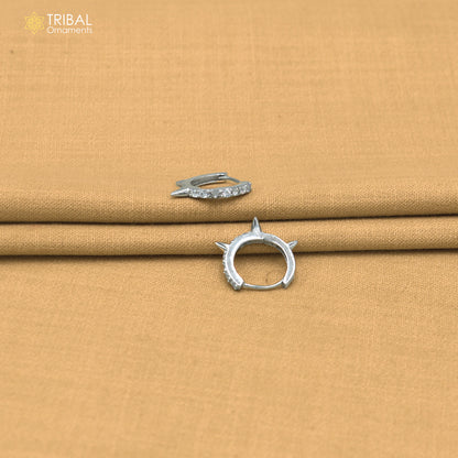 925 sterling silver zircone stone hoop earring er422
