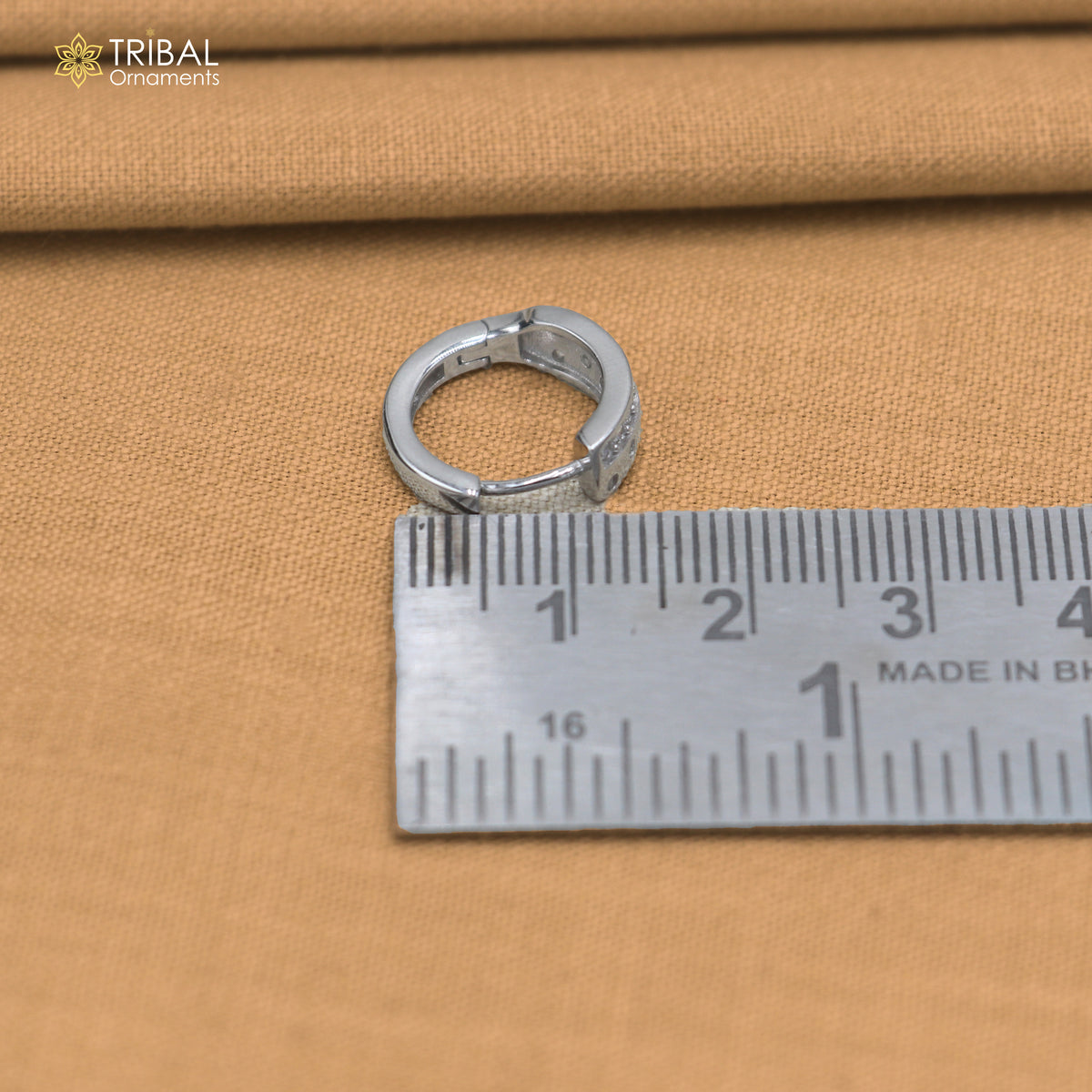 925 sterling silver zircon stone hoop earring er425