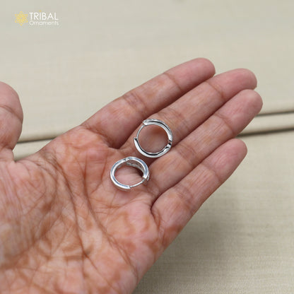 925 sterling silver zircon stone hoop earring er425