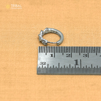 925 sterling silver zircon stone hoop earring er427