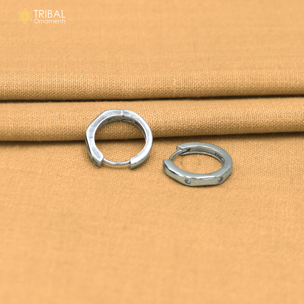 925 sterling silver zircon stone hoop earring er436