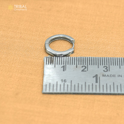 925 sterling silver zircon stone hoop earring er436
