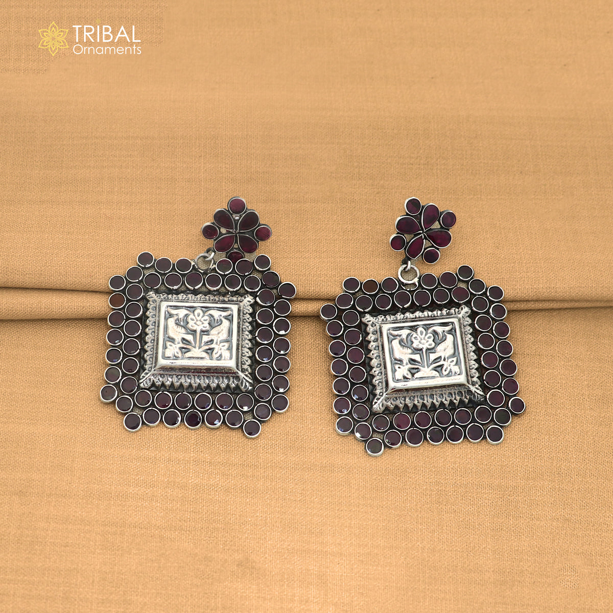 925 sterling silver stylish squire design jumka earring er444