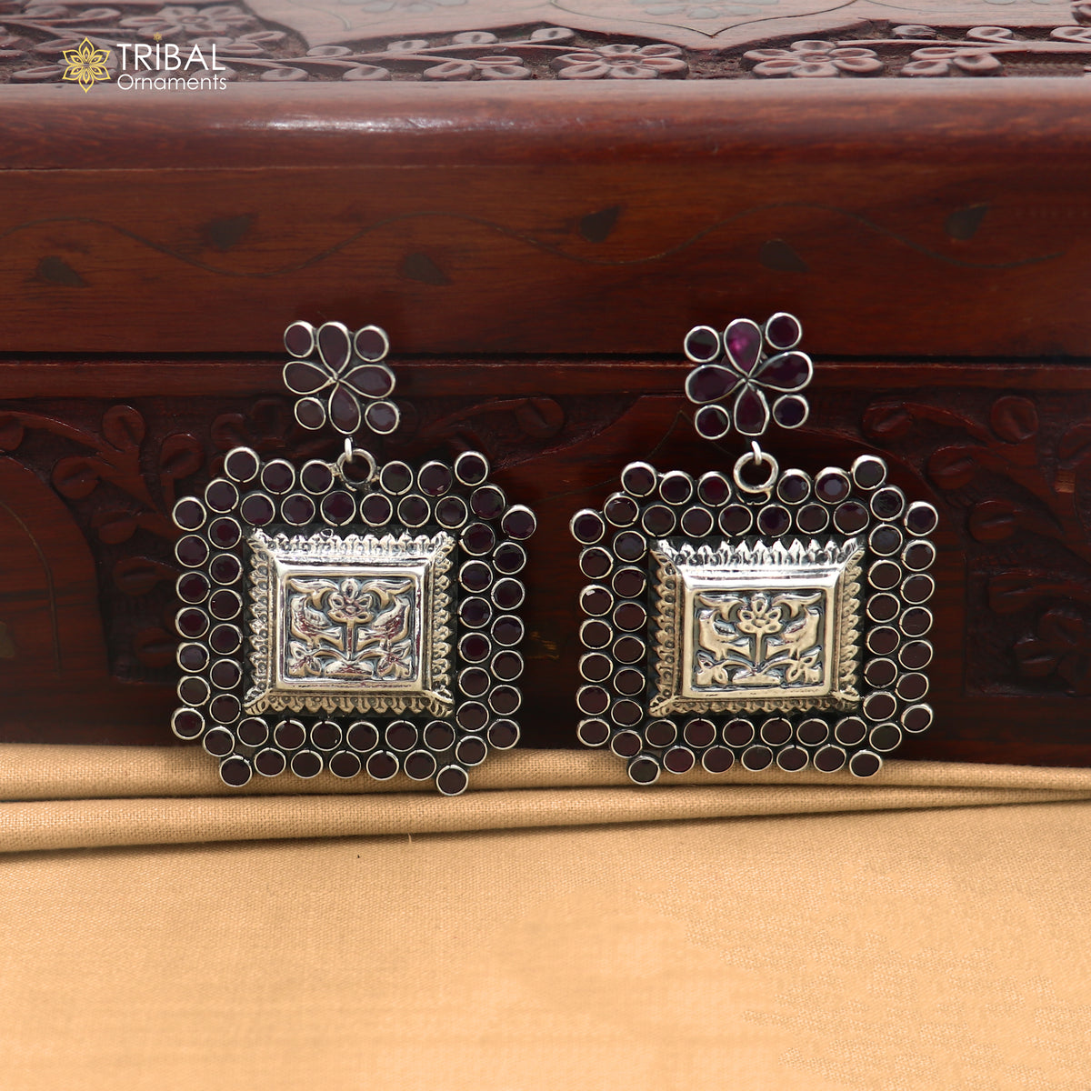 925 sterling silver stylish squire design jumka earring er444