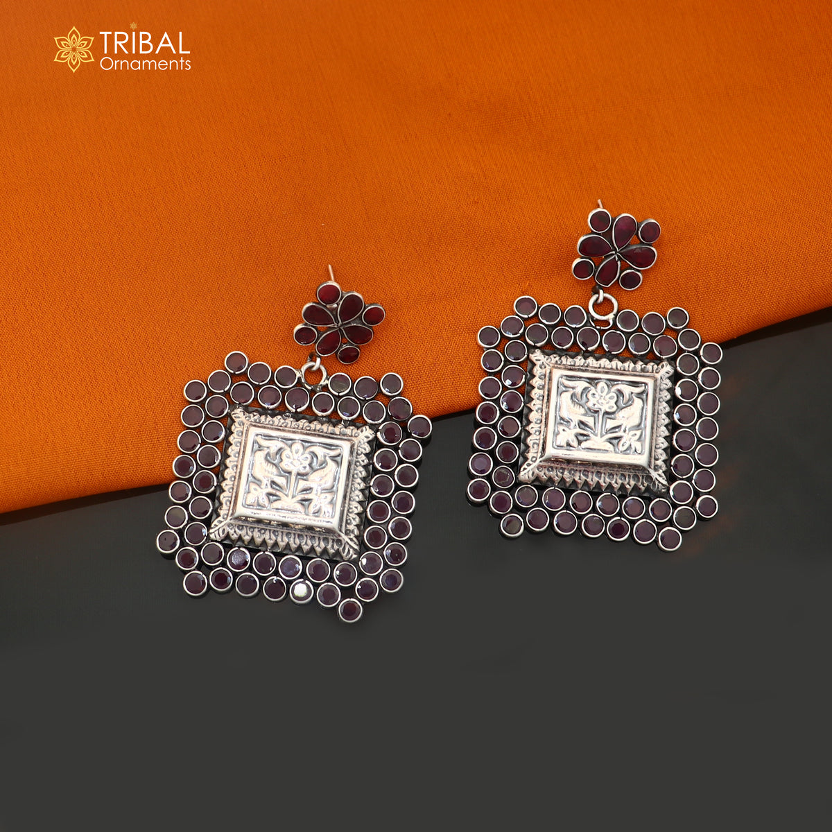 925 sterling silver stylish squire design jumka earring er444