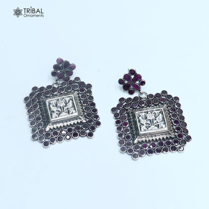 925 sterling silver stylish squire design jumka earring er444