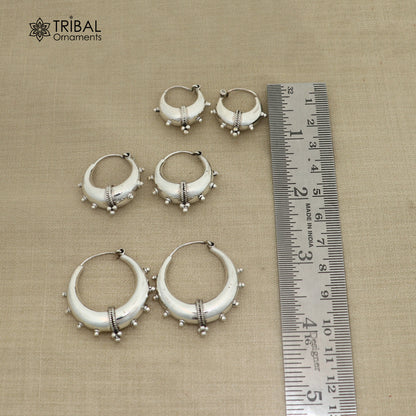925 sterling silver stylish shiny hoops earring, amazing unisex jewelry er446