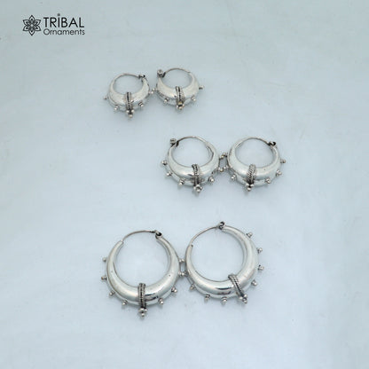 925 sterling silver stylish shiny hoops earring, amazing unisex jewelry er446