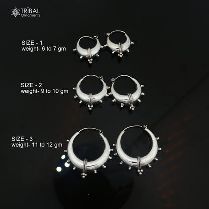 925 sterling silver stylish shiny hoops earring, amazing unisex jewelry er446
