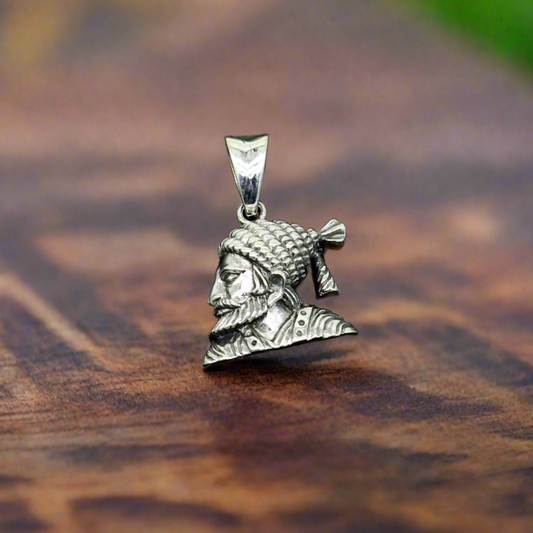 925 sterling silver Maratha king Shivaji pendant, best gifting Royal pendant king shivaji design solid pendant unisex jewelry ssp919