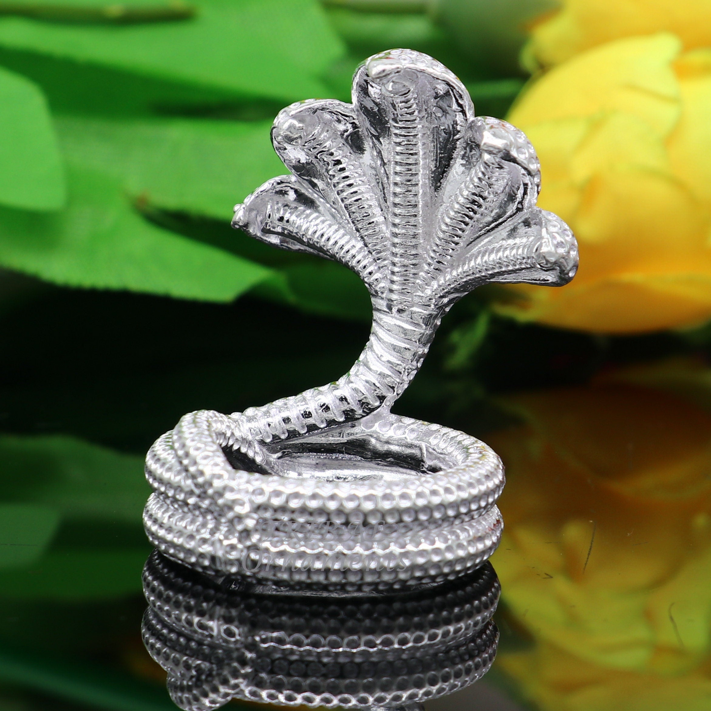 925 Solid silver handmade Divine PANCHMUKHI Sheshnag holy Small snake or shiva snake for puja or worshipping, solid Diwali puja article art564