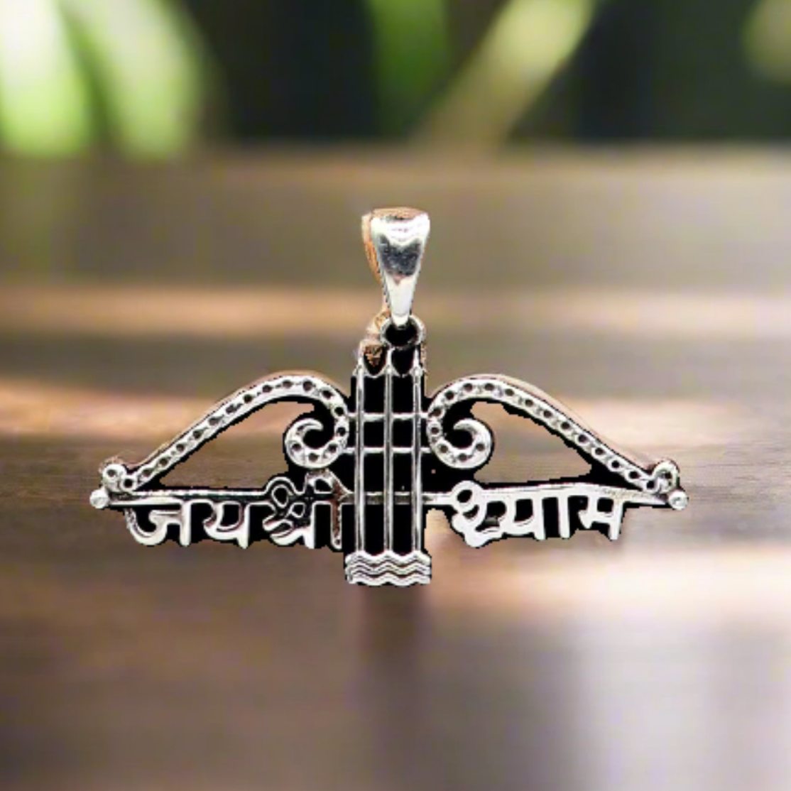 925 sterling silver Trendy Khatushyam ji Dhanush pendant, unique "Jai Shree Shyam" pendant for both girls and boys jewelry ssp622