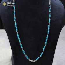 925 sterling silver turquoise stone cuban link chain Women Stylish Sunglass Eyeglass Cord mask chain ch659