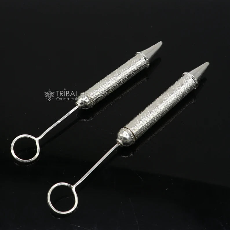 925 sterling silver trendy Laddu Gopala colorful water gun Pichkari best gift to Lord Krishna HOLI festival accessories su1288 - TRIBAL ORNAMENTS